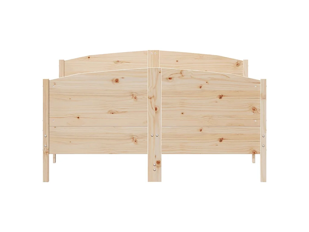 Cadre de lit sans matelas 140x190 cm bois de pin massif