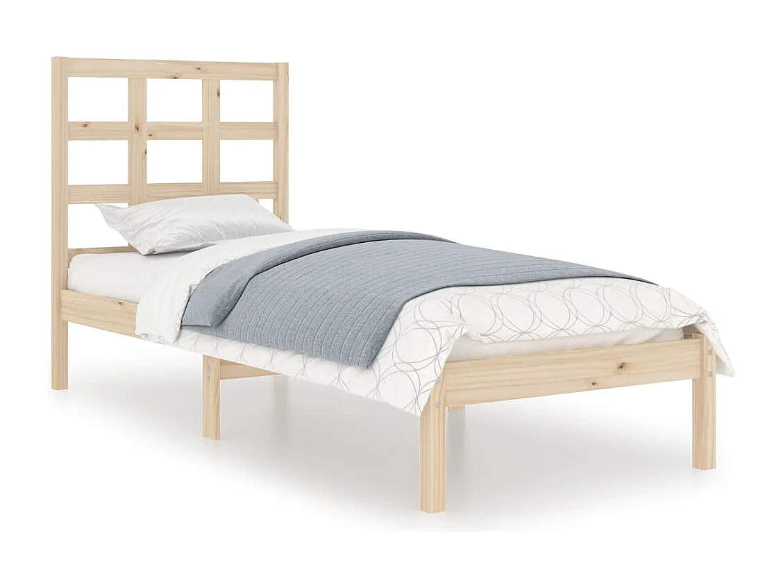 Cadre de lit sans matelas 75x190 cm bois massif