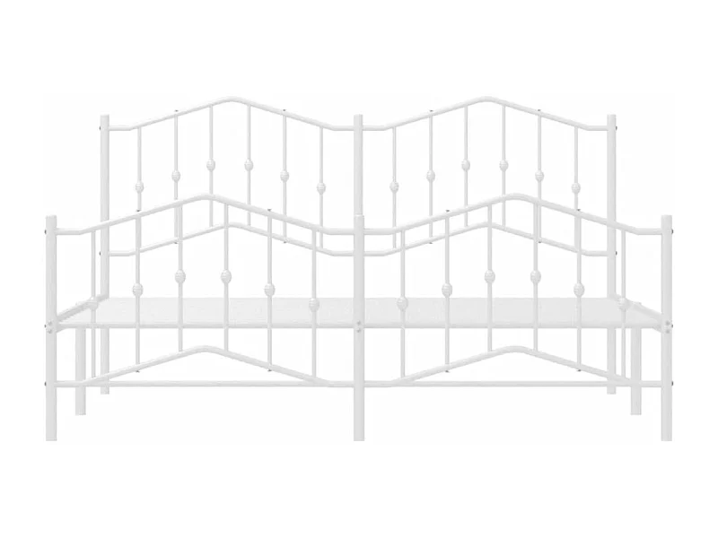 Estructura cama sin colchón con estribo metal blanco 160x200 cm