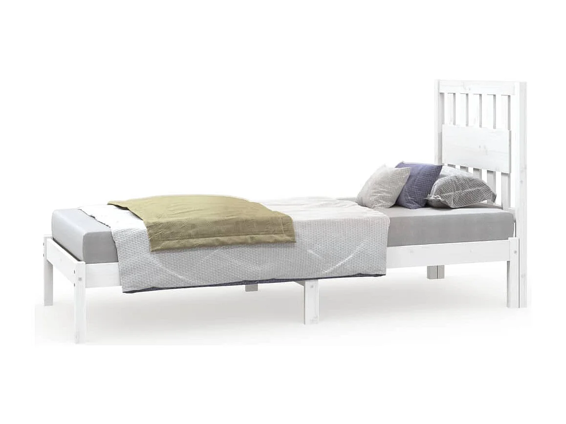Massivholzbett ohne Matratze Weiß