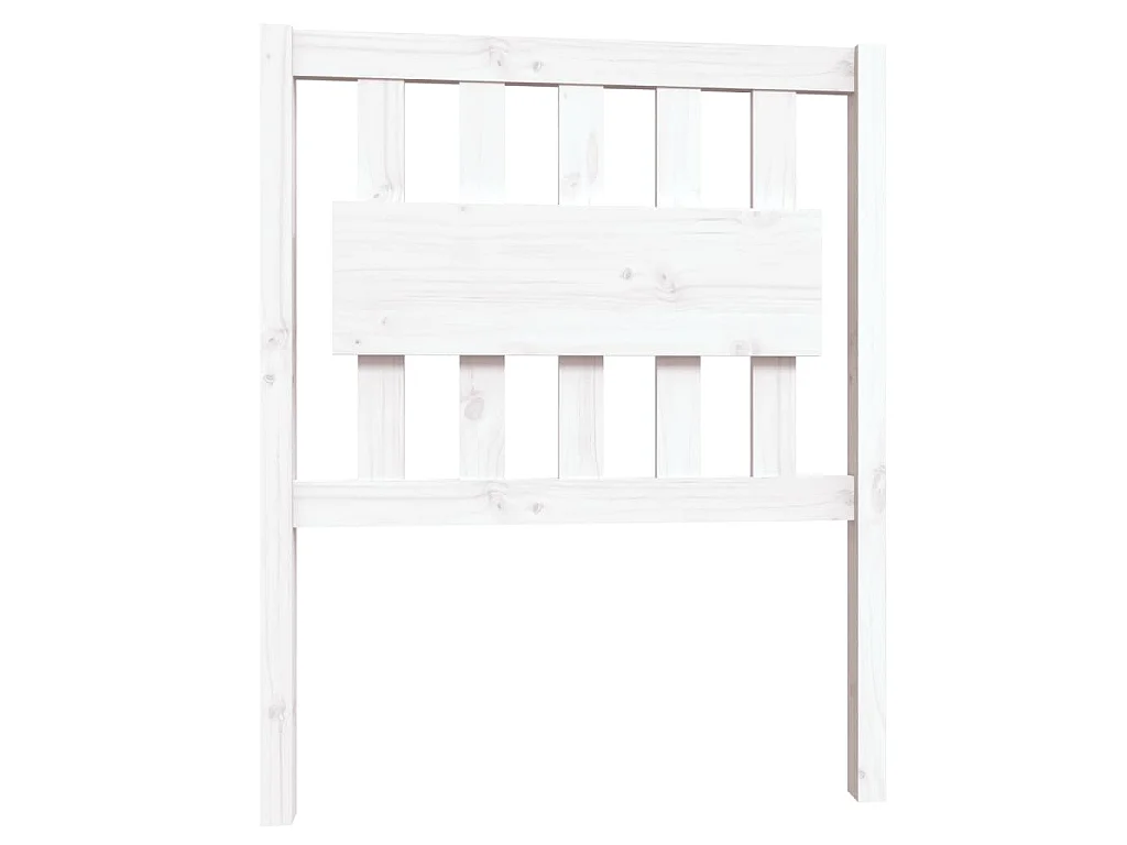 Cadre de lit sans matelas blanc bois massif