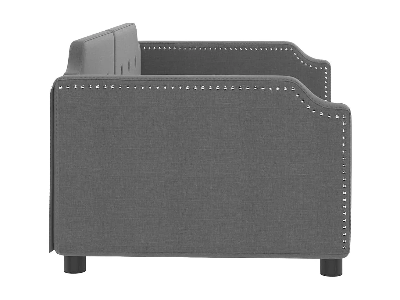 Letto da Giorno Grigio Scuro 90x190 cm in Tessuto