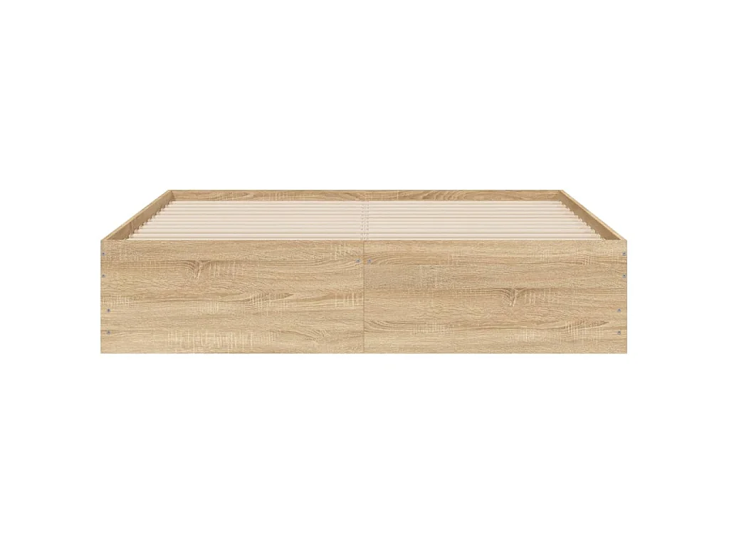 Cadre de lit avec tiroirs sans matelas chêne sonoma 140x190 cm