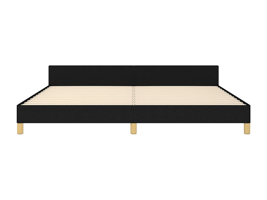Cadre de lit sans matelas noir 200x200 cm tissu