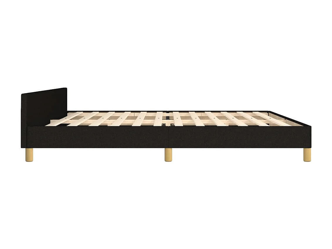 Cadre de lit sans matelas noir 200x200 cm tissu