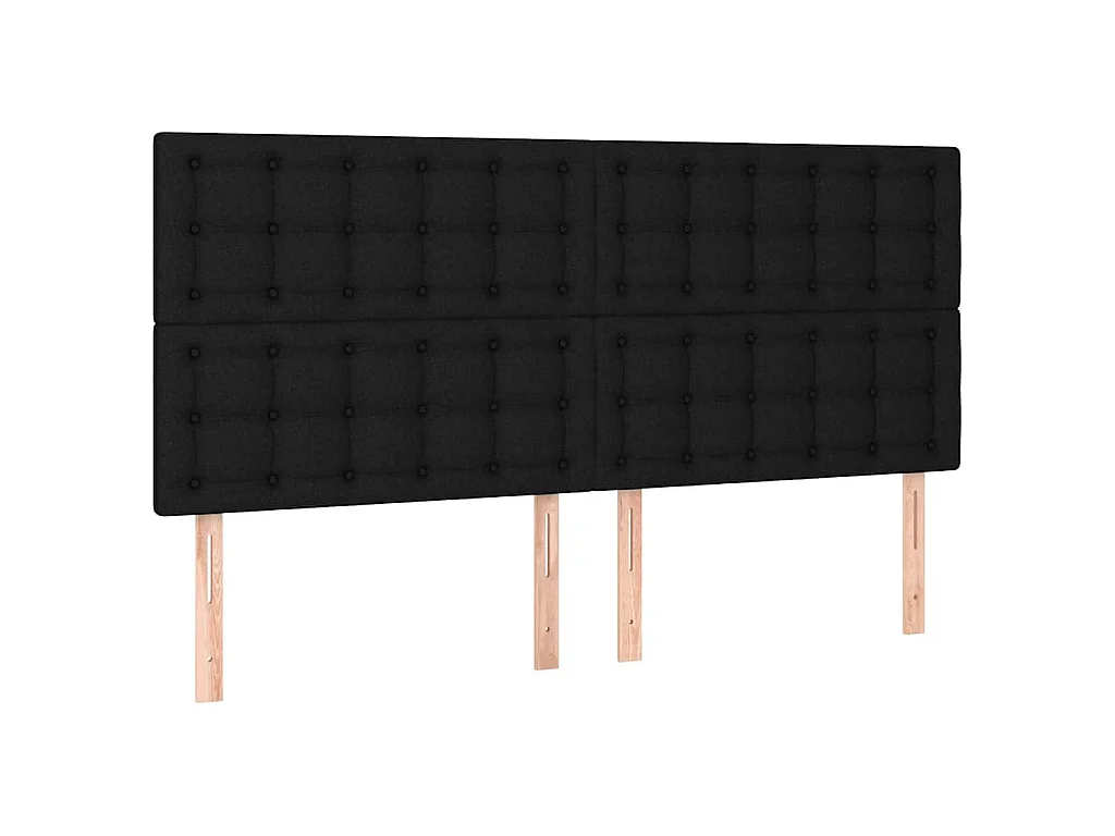 Cadre de lit sans matelas noir 200x200 cm tissu
