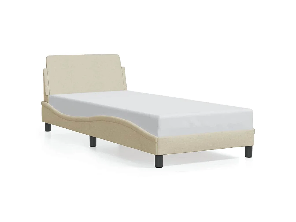 Giroletto con Testiera Dover Crema 80x200 cm Tessuto