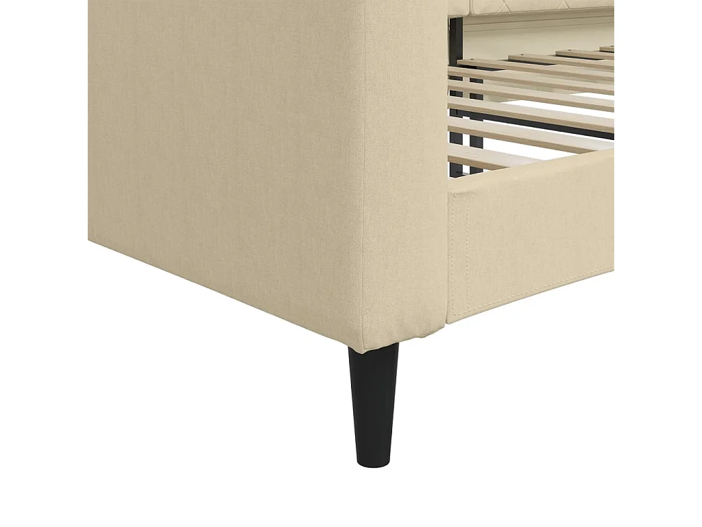 Lit de repos sans matelas crème 80x200 cm tissu