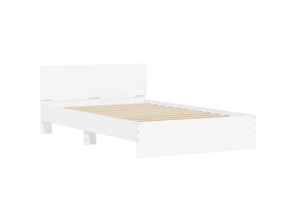 Cadre de lit sans matelas blanc 120x190 cm