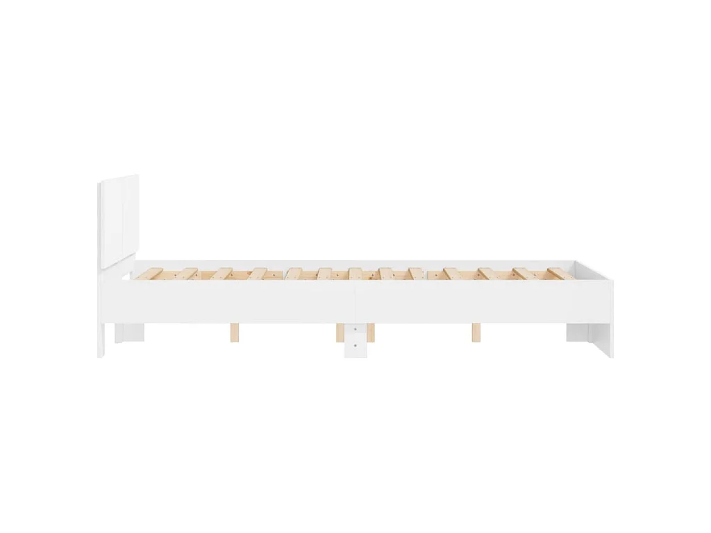 Cadre de lit sans matelas blanc 120x190 cm