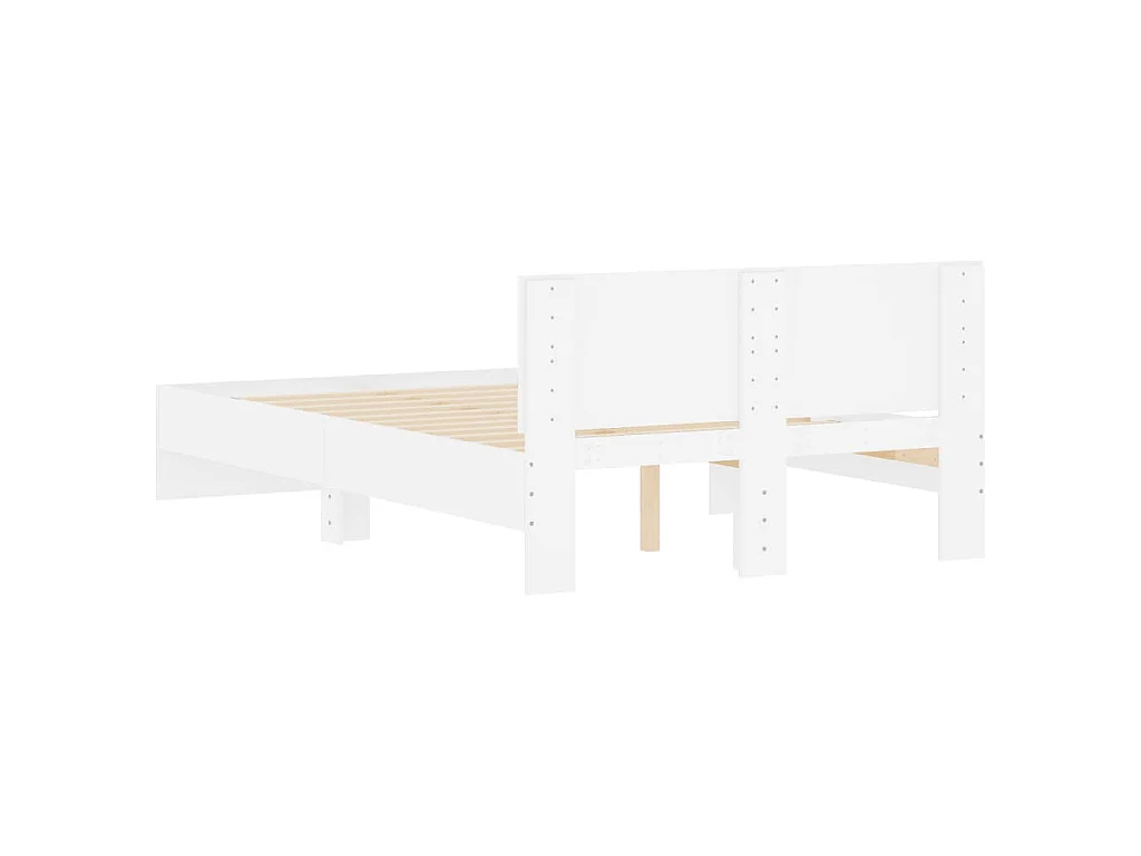 Cadre de lit sans matelas blanc 120x190 cm