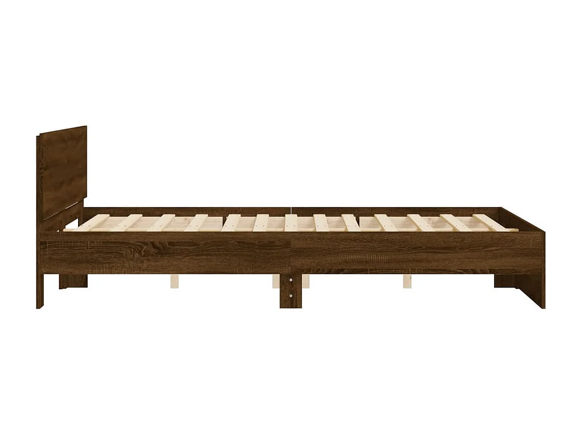 Cadre de lit sans matelas chêne marron 140x190 cm