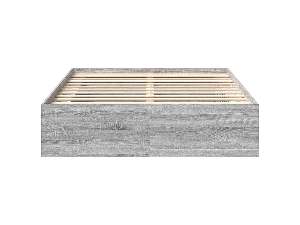 Cadre de lit sans matelas sonoma gris 140x190 cm