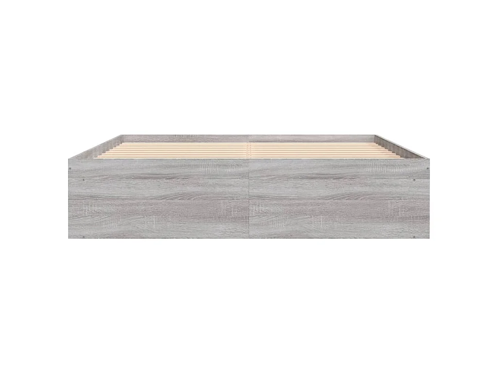 Cadre de lit sans matelas sonoma gris 140x190 cm