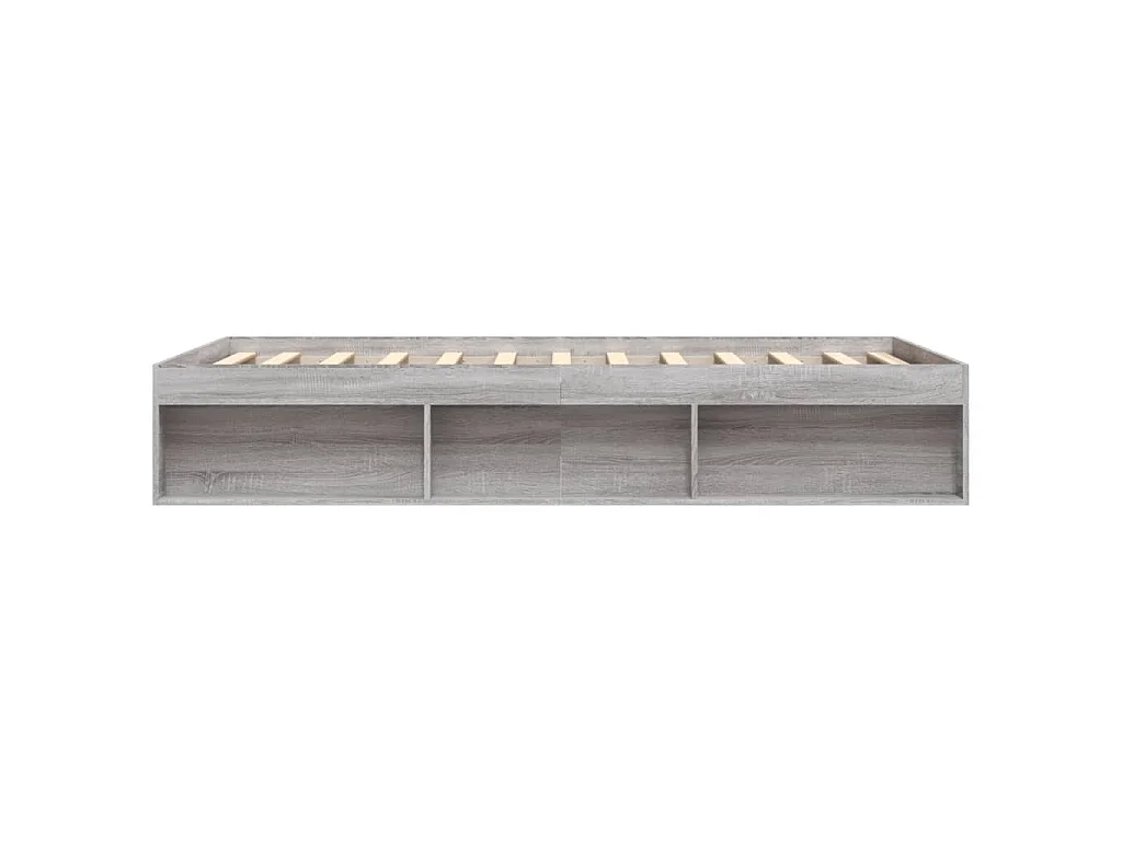 Cadre de lit sans matelas sonoma gris 140x190 cm
