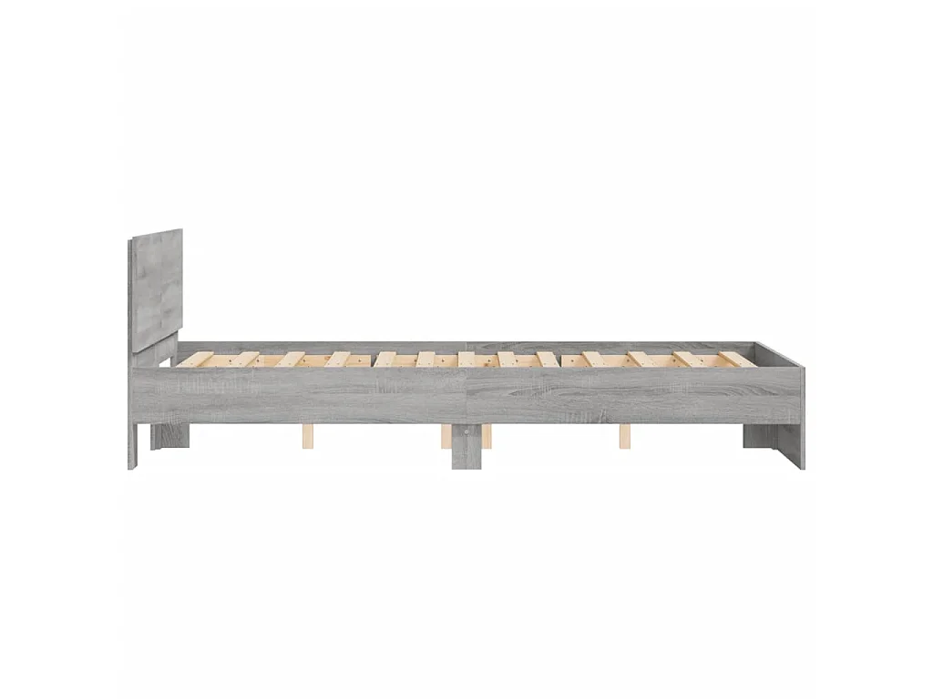 Cadre de lit sans matelas sonoma gris 120x190 cm