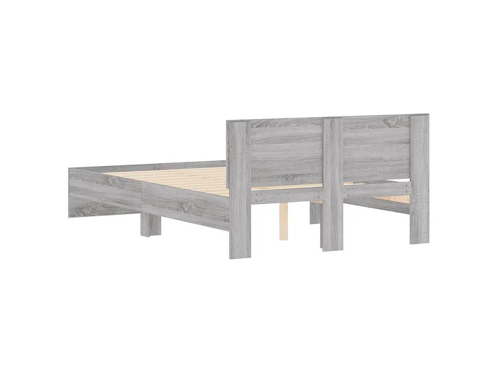 Cadre de lit sans matelas sonoma gris 120x190 cm