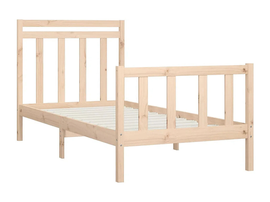Cadre de lit sans matelas bois massif de pin 100x200 cm