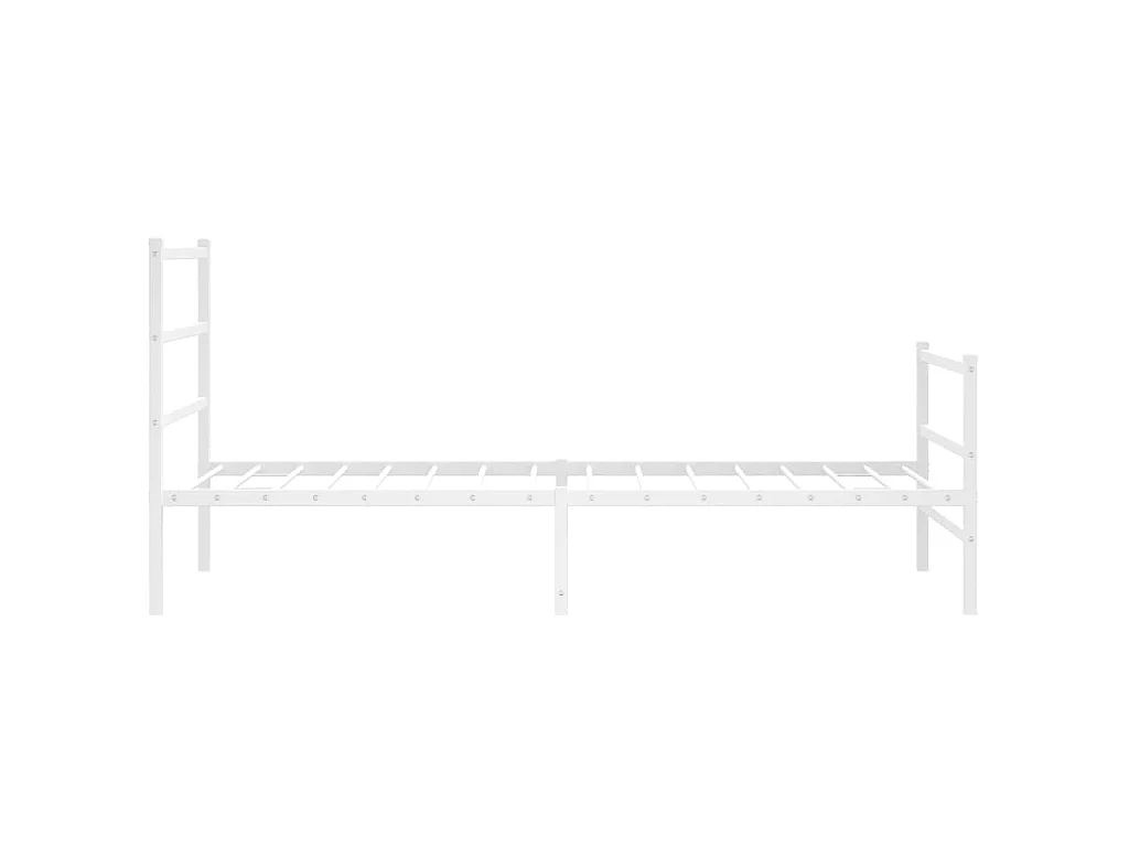 Bedframe met hoofd- en voeteneinde metaal wit 100x190 cm