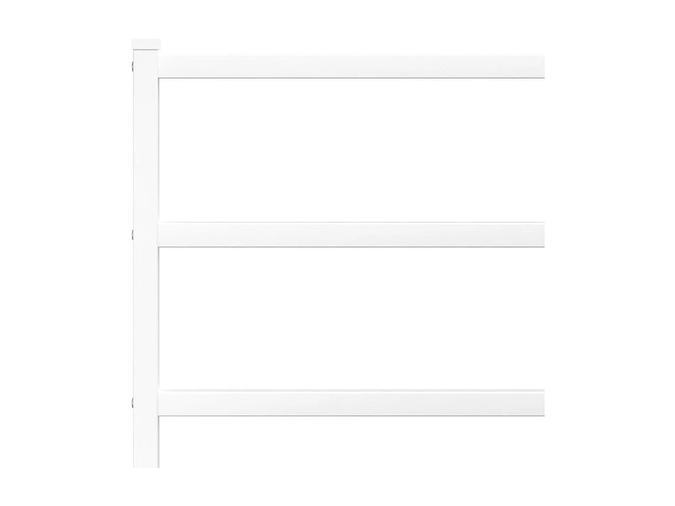 Cadre de lit métal sans matelas avec tête de lit blanc 80x200cm