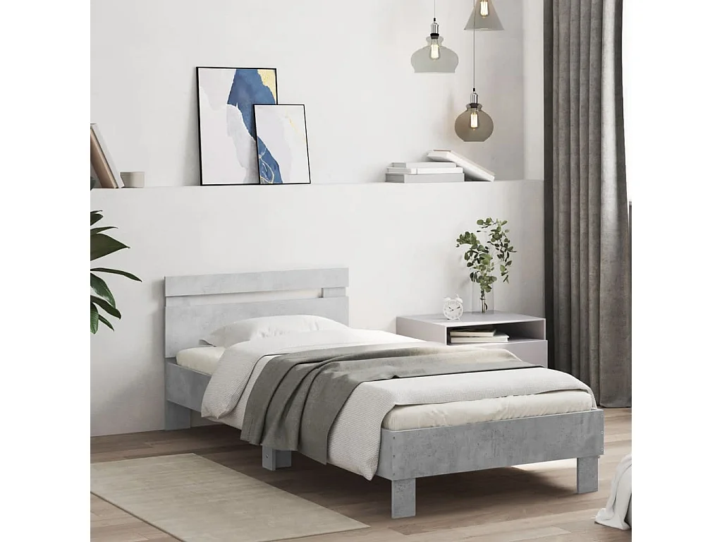 Cadre de lit sans matelas avec lumières LED 90x200 cm
