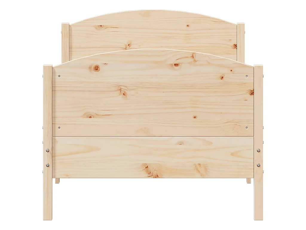 Letto senza Materasso 90x190 cm in Legno Massello di Pino