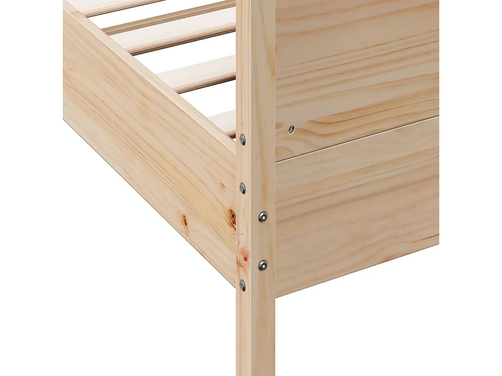 Letto senza Materasso 90x190 cm in Legno Massello di Pino