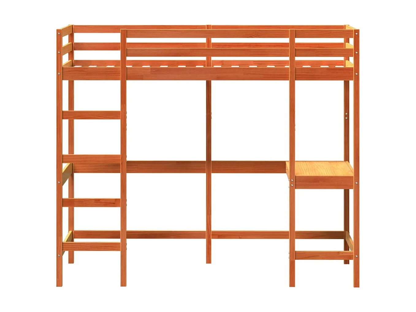 Lit superposé sans matelas cire marron 80x200 cm pin massif