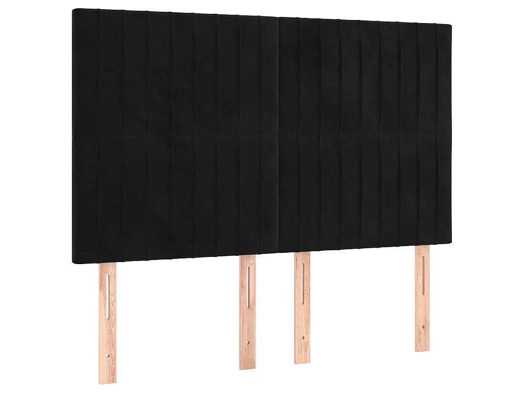 Cadre de lit sans matelas noir 140x190 cm velours