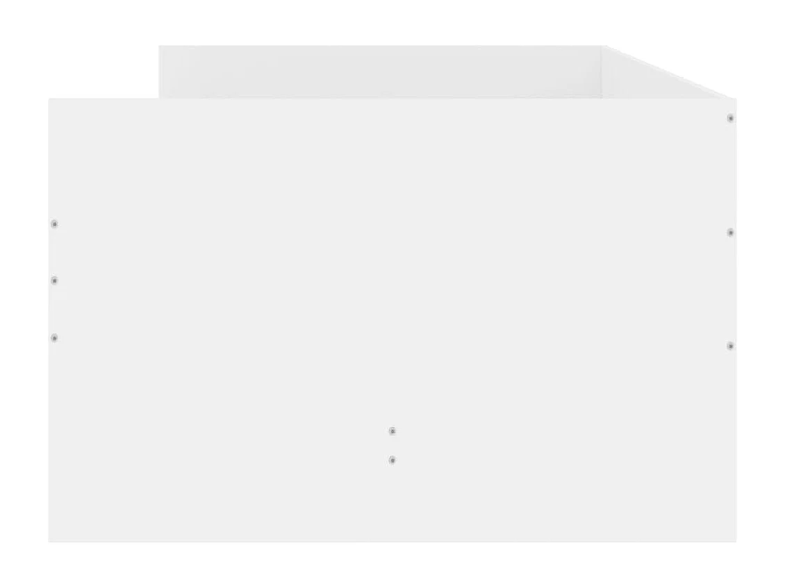 Cadre de lit sans matelas blanc 75x190 cm