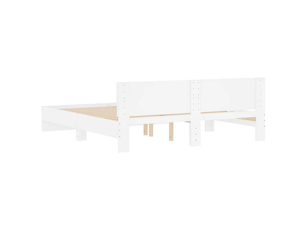 Cadre de lit sans matelas blanc 200x200 cm