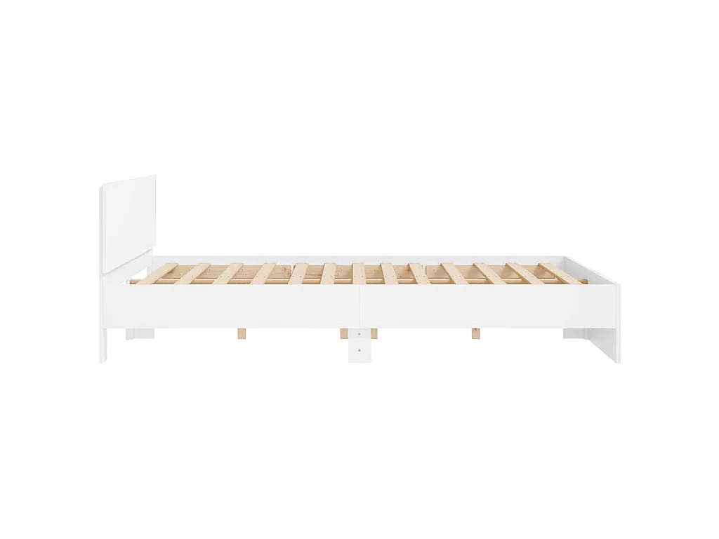 Estrutura de cama com cabeceira 200x200 cm branco