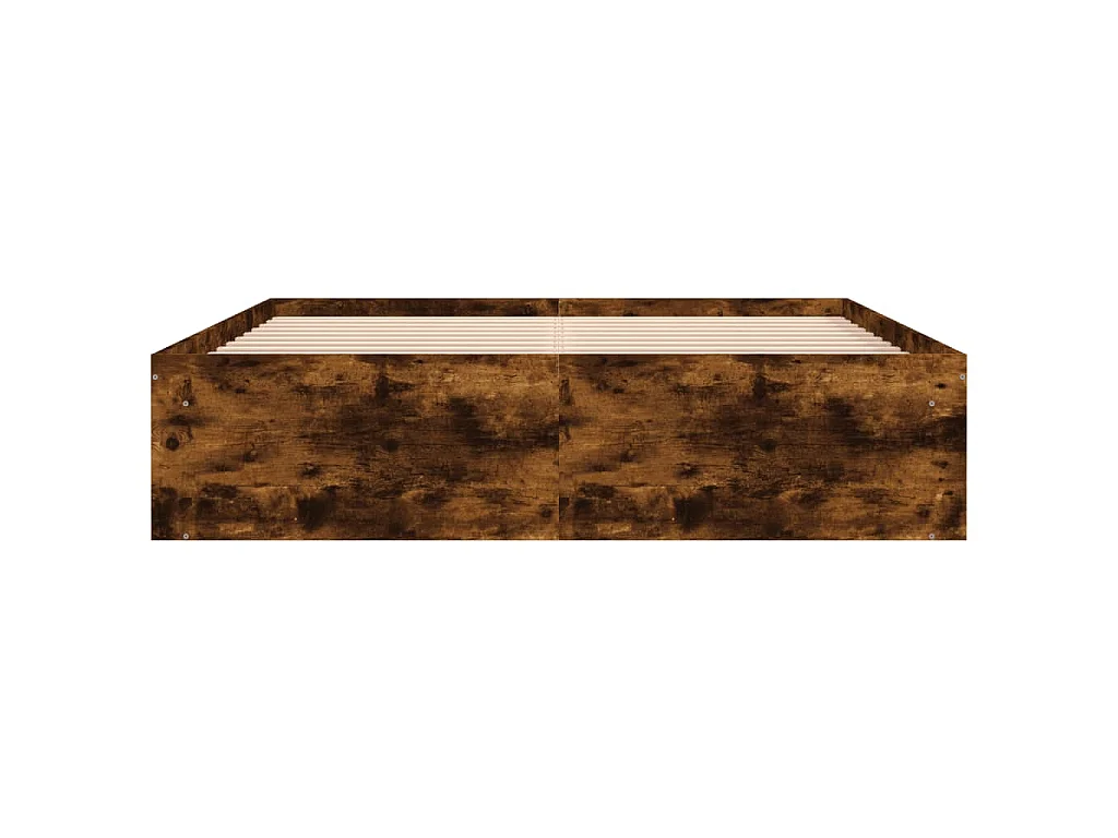 Cadre de lit sans matelas chêne fumé 140x200 cm