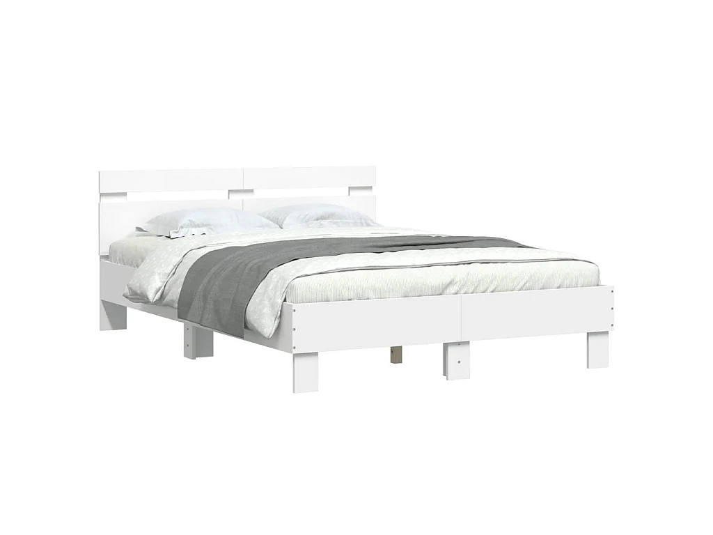Cadre de lit sans matelas blanc 120x200 cm