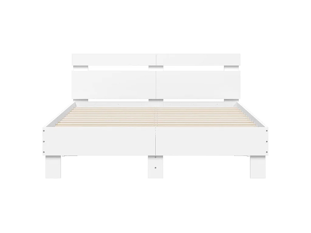 Cadre de lit sans matelas blanc 120x200 cm