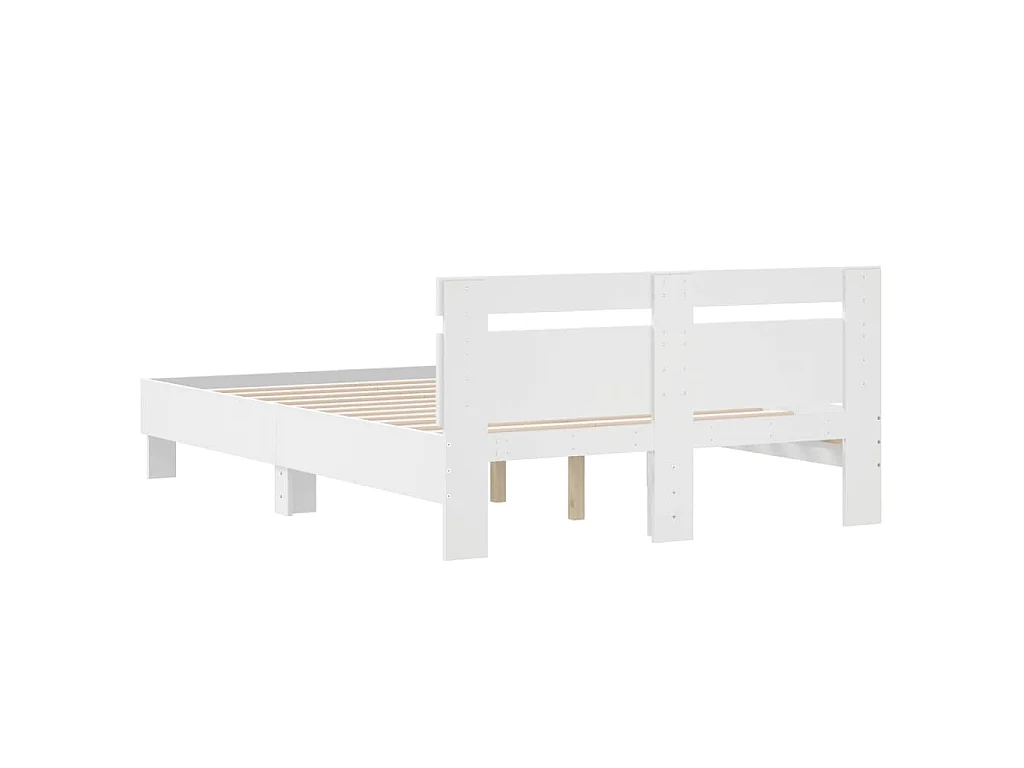 Cadre de lit sans matelas blanc 120x200 cm