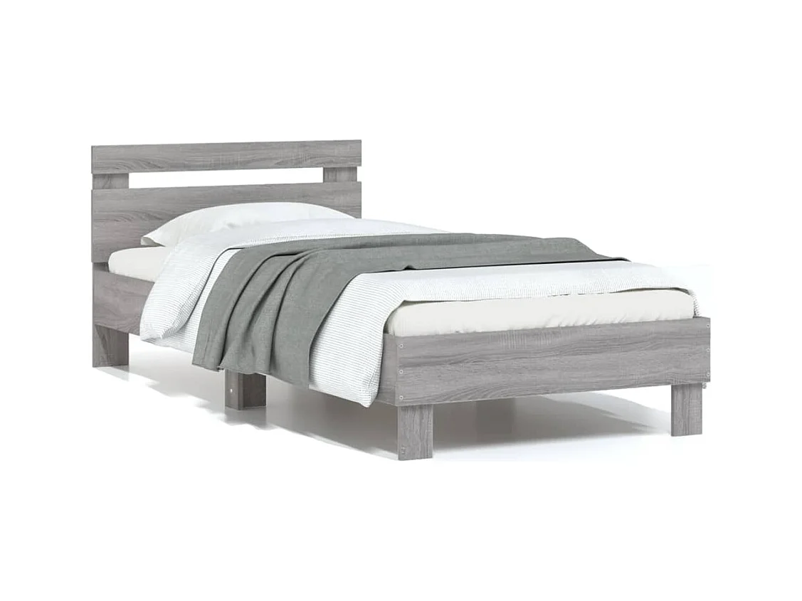 Cadre de lit sans matelas avec tête de lit 90x200 cm