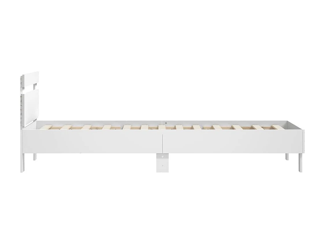 Cadre de lit sans matelas avec lumières LED blanc 90x190 cm