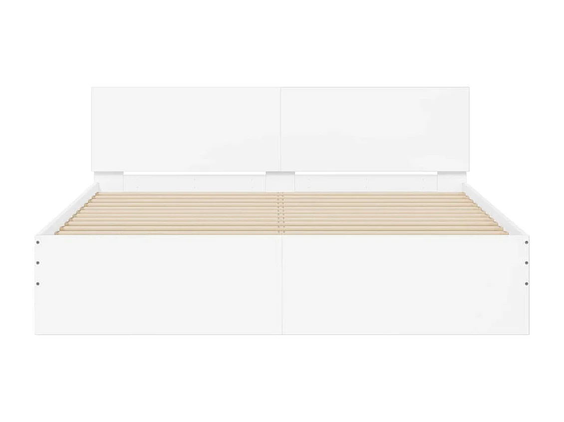 Cadre de lit sans matelas blanc 140x190 cm