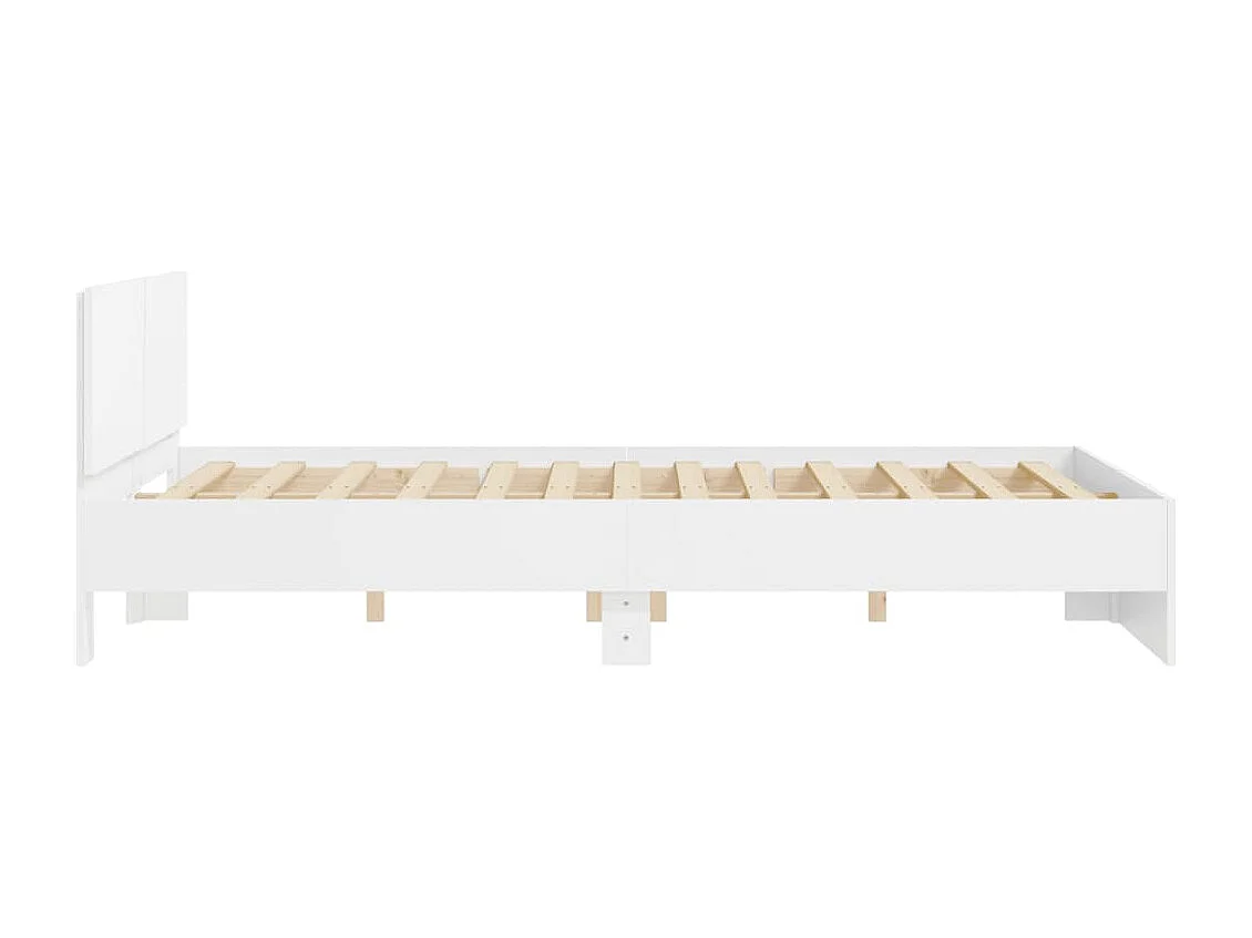 Cadre de lit sans matelas blanc 140x190 cm