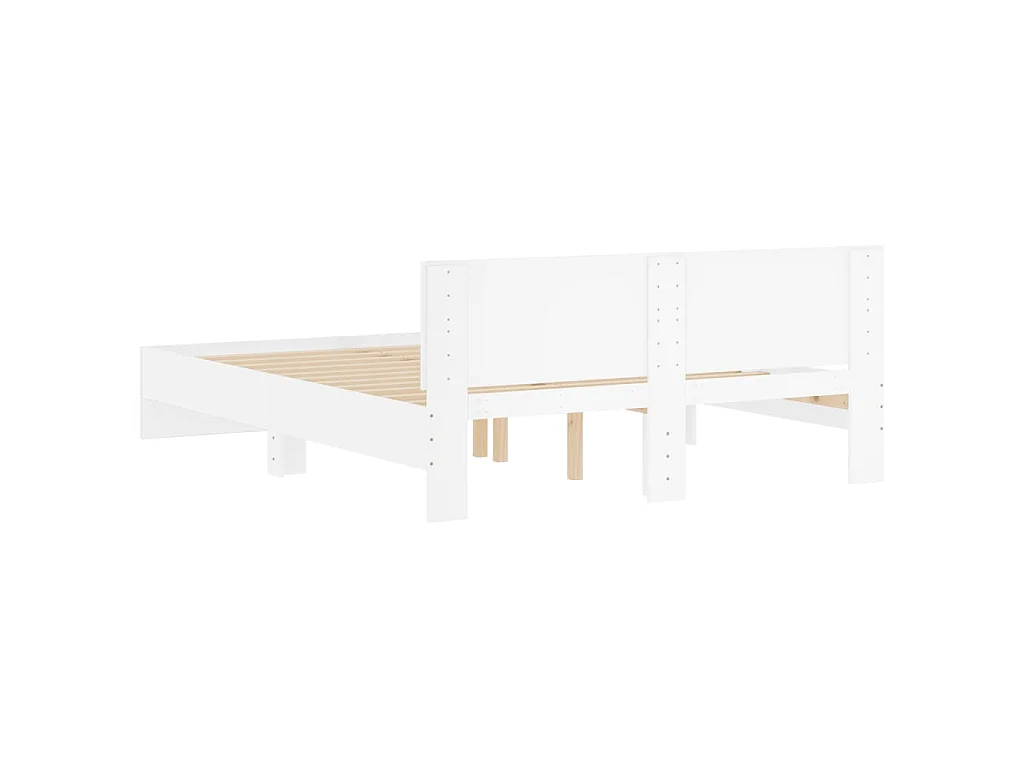 Estructura de cama sin colchón blanco 140x190 cm