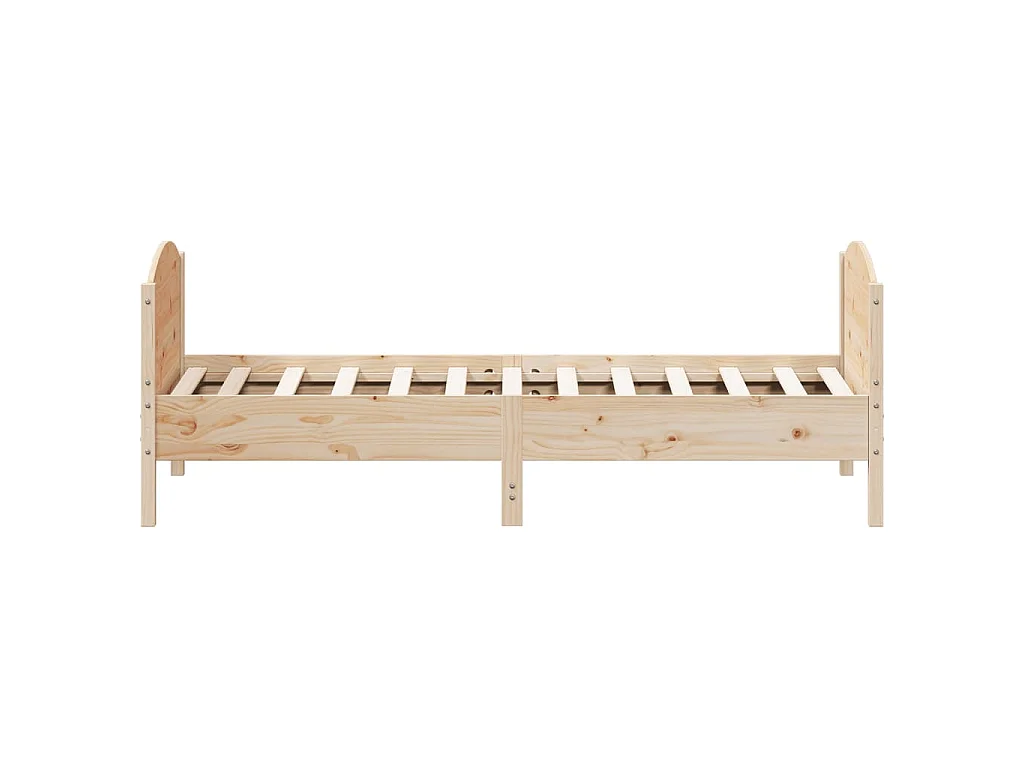 Cadre de lit sans matelas 75x190 cm bois de pin massif