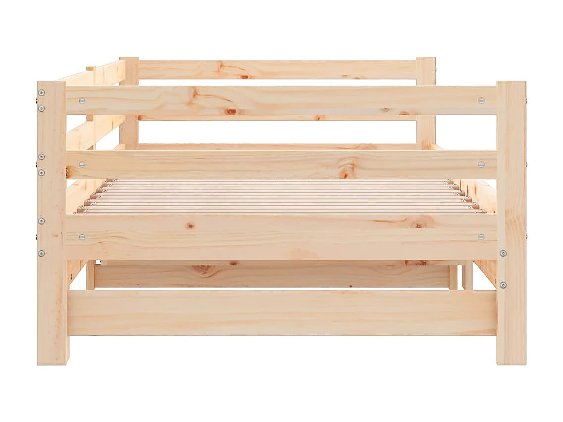 Lit de jour et lit gigogne sans matelas 90x190 cm bois massif