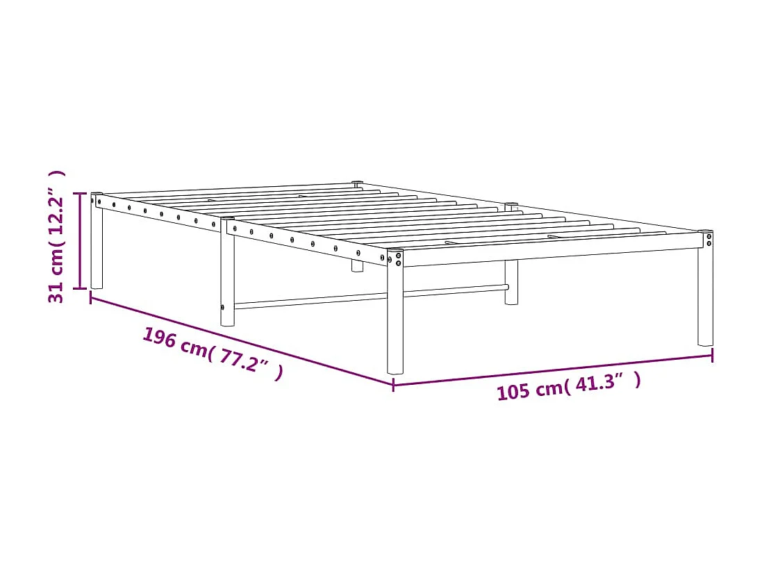 Giroletto in Metallo Bianco 100x190 cm