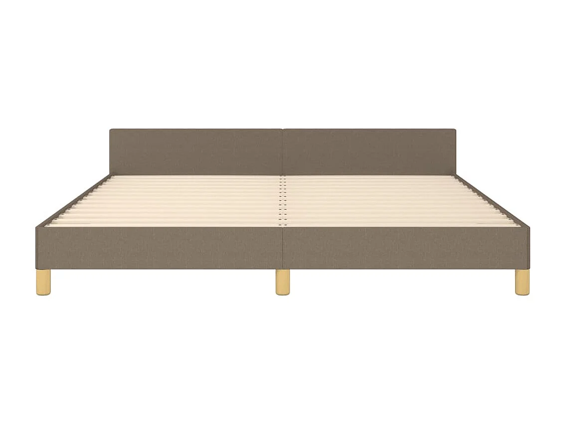 Cadre de lit sans matelas taupe 160x200 cm tissu