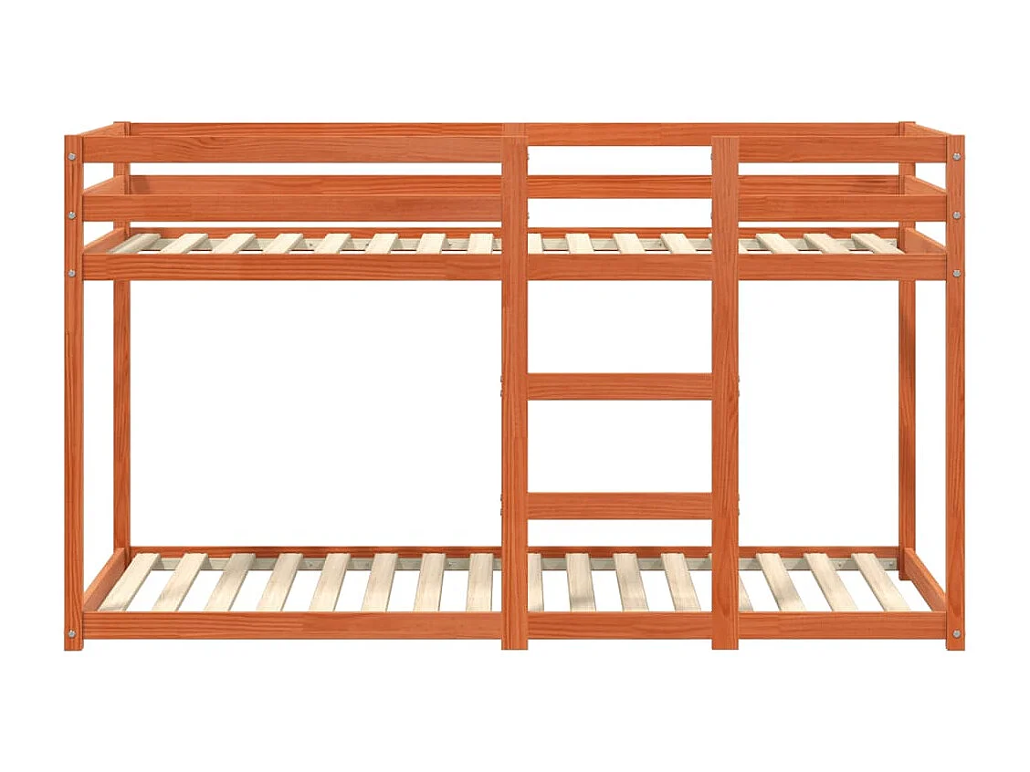 Lit superposé sans matelas cire marron 90x190 cm pin massif