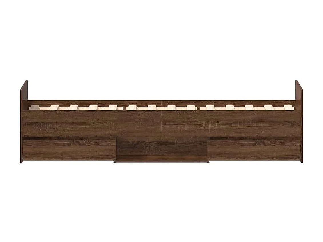 Cadre de lit sans matelas chêne marron 100x200 cm