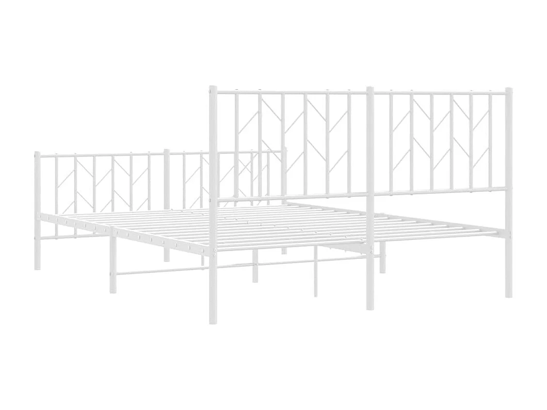Estructura cama sin colchón con estribo metal blanco 140x200 cm