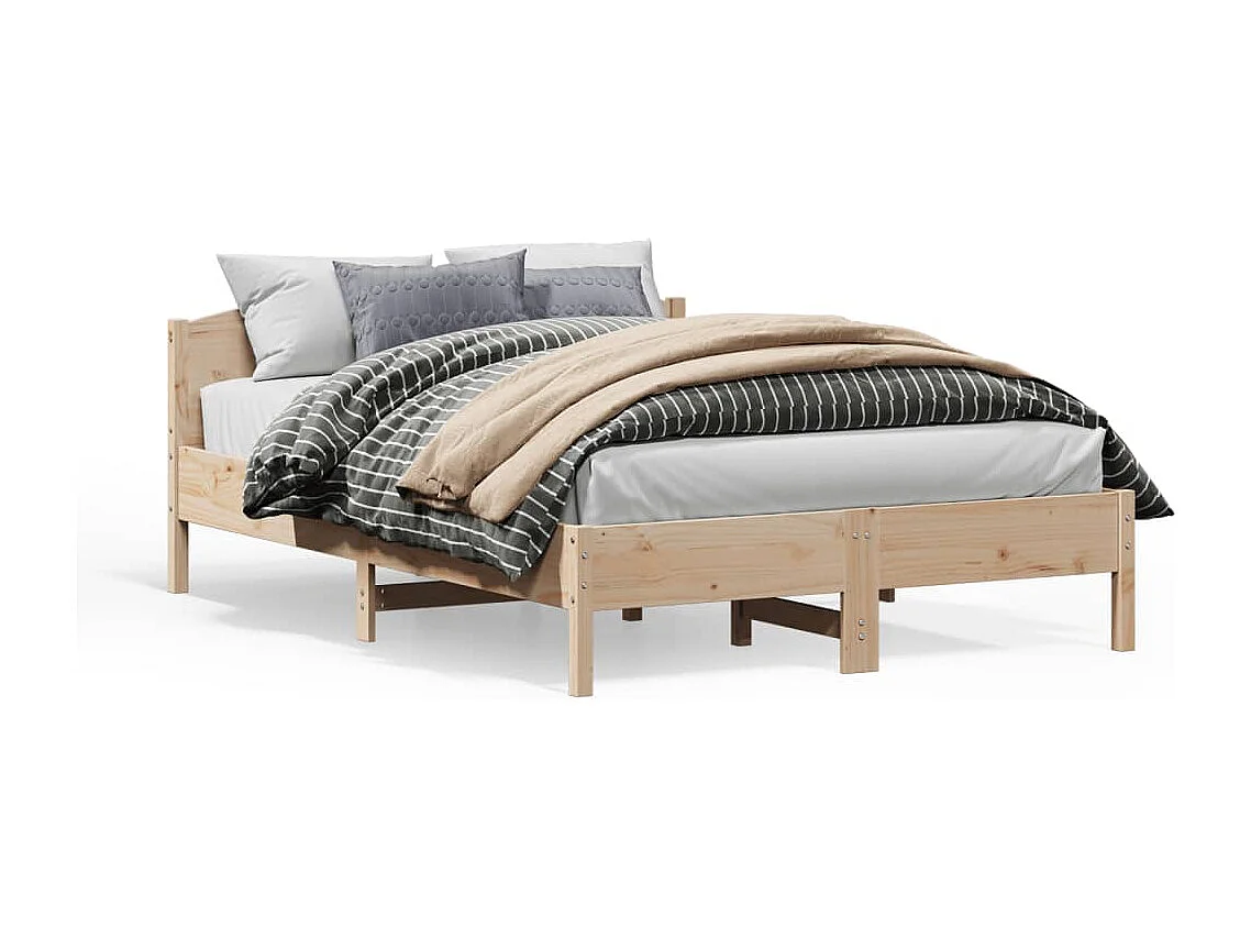 Cadre de lit sans matelas 120x200 cm bois de pin massif