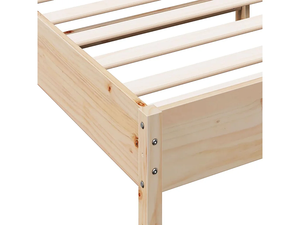 Letto senza Materasso 120x200 cm in Legno Massello di Pino